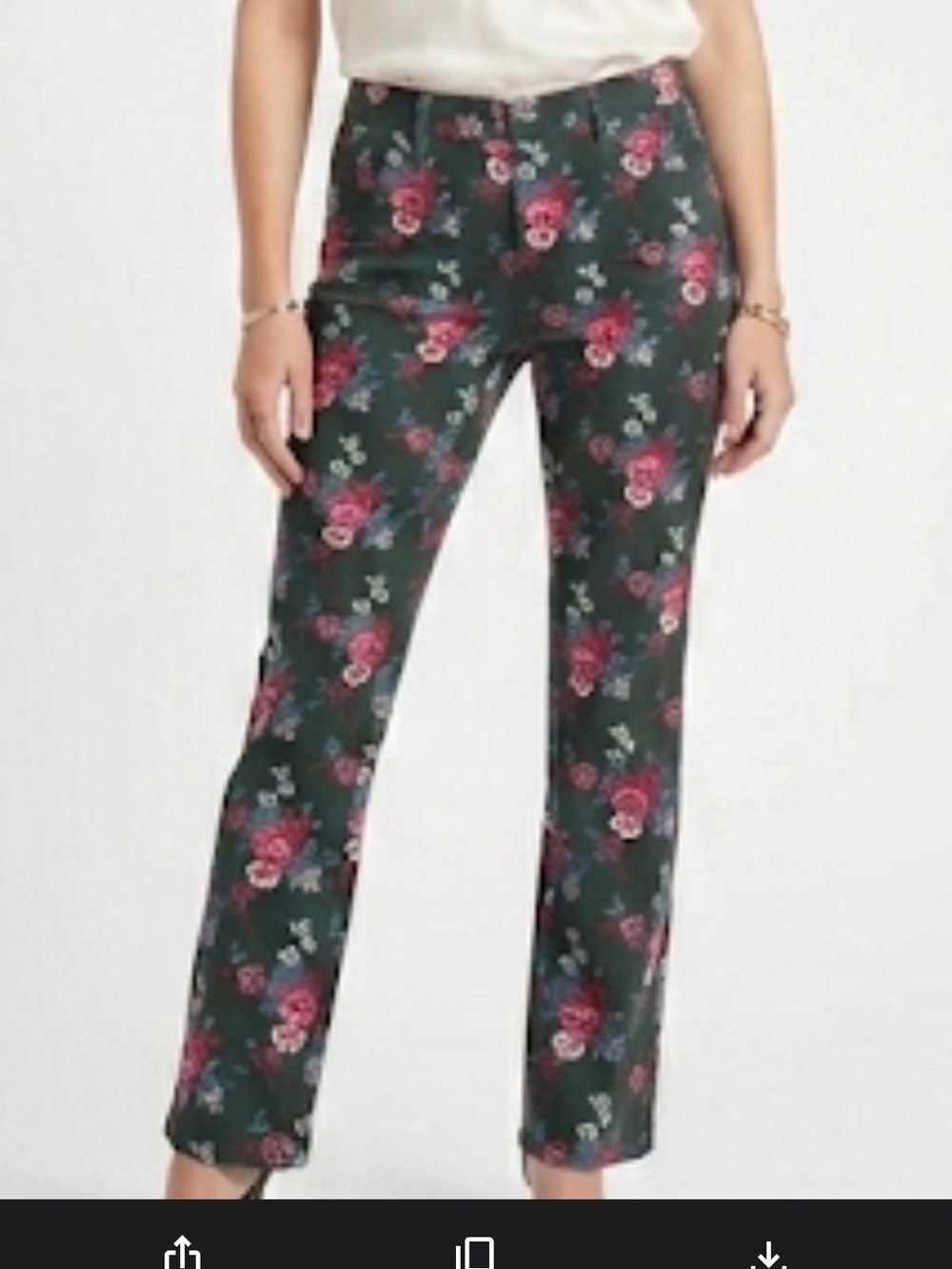 Garnet Hill‎ Y2K Floral print classic straight jeans